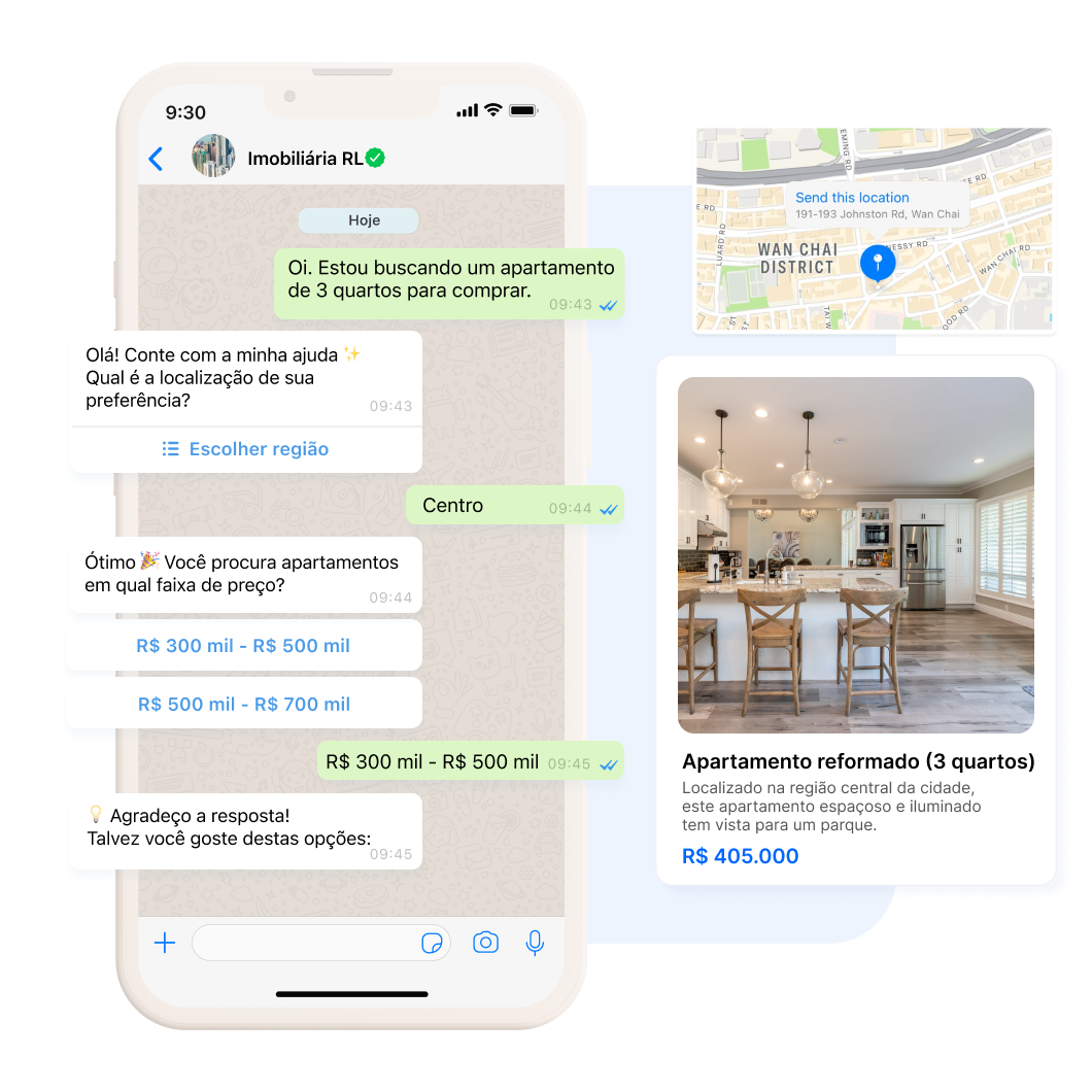Geração de leads chatbot WhatsApp imobiliária