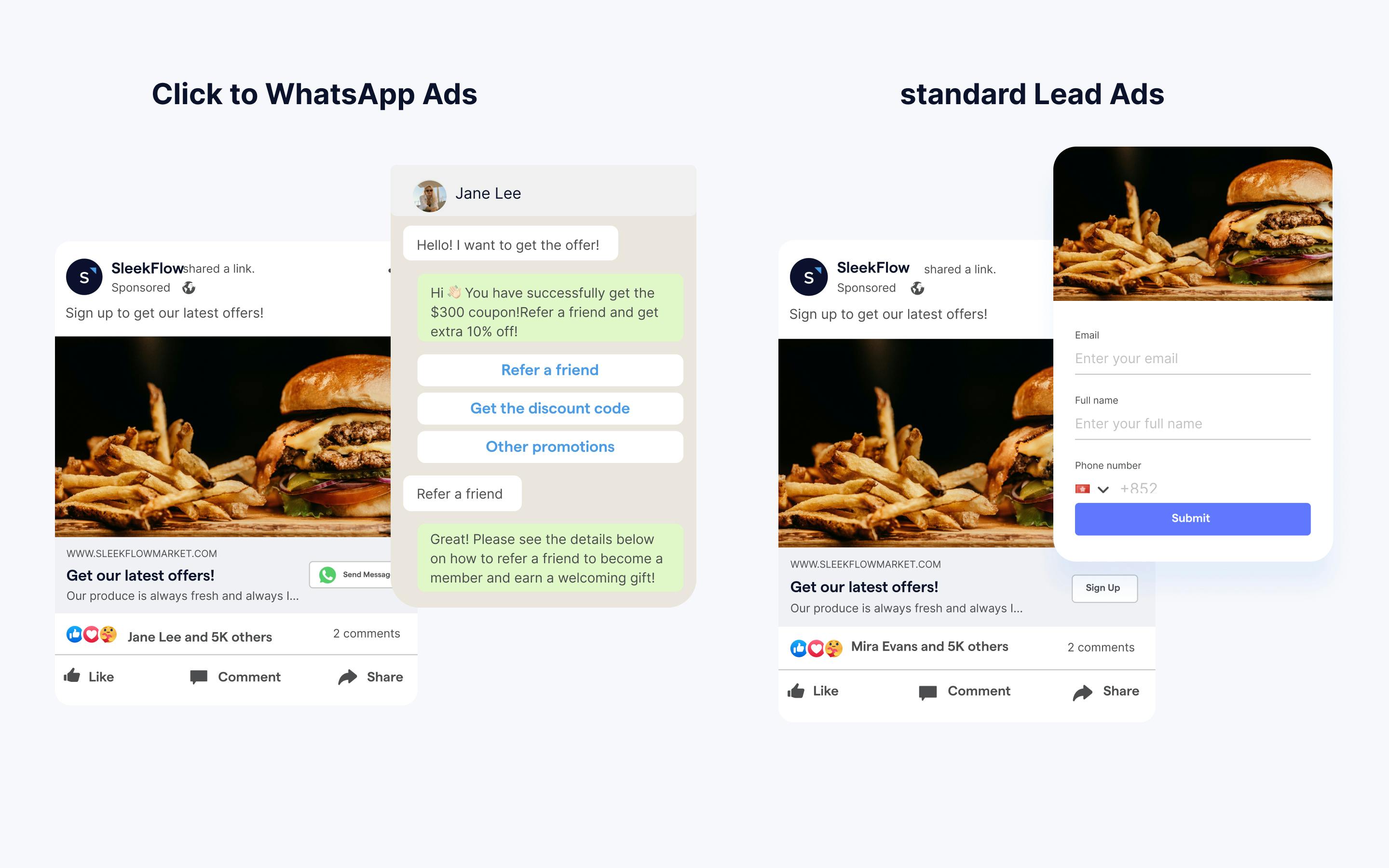 Click to WhatsApp ads vs Lead Ads on Facebook