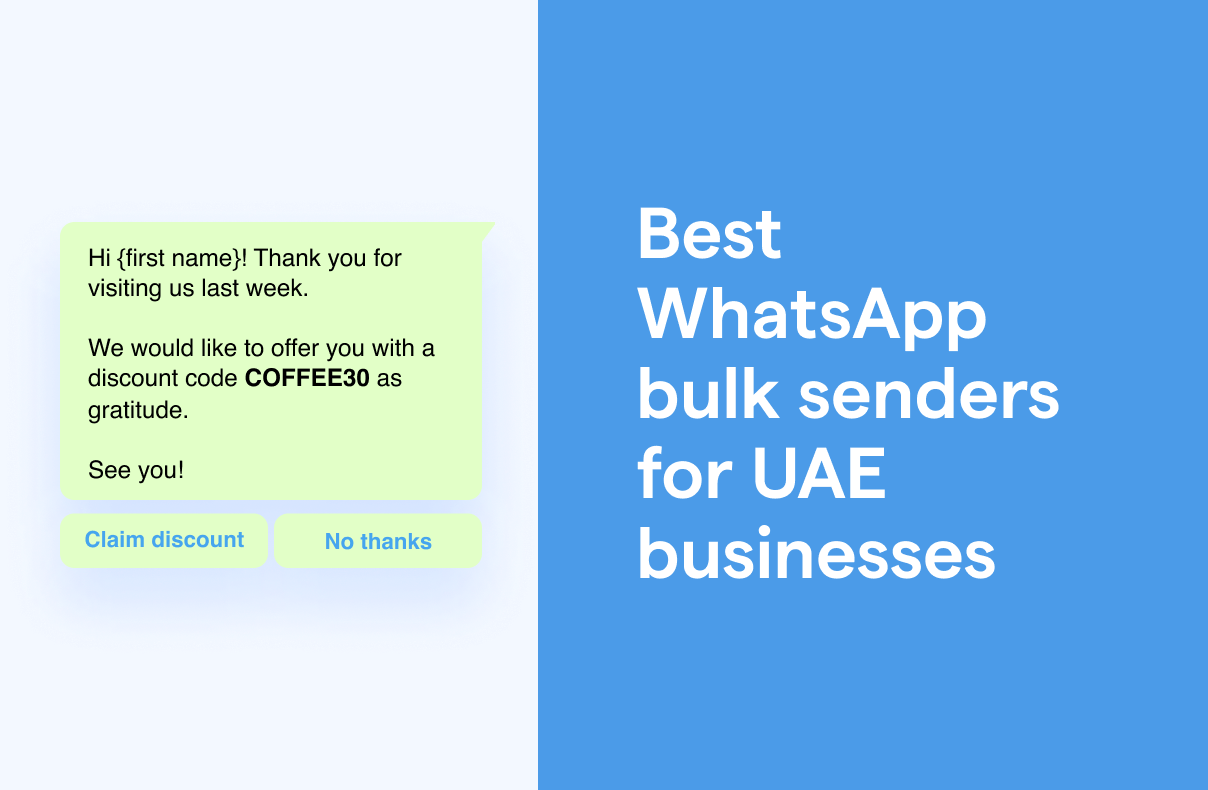 Best WhatsApp bulk message senders for UAE businesses