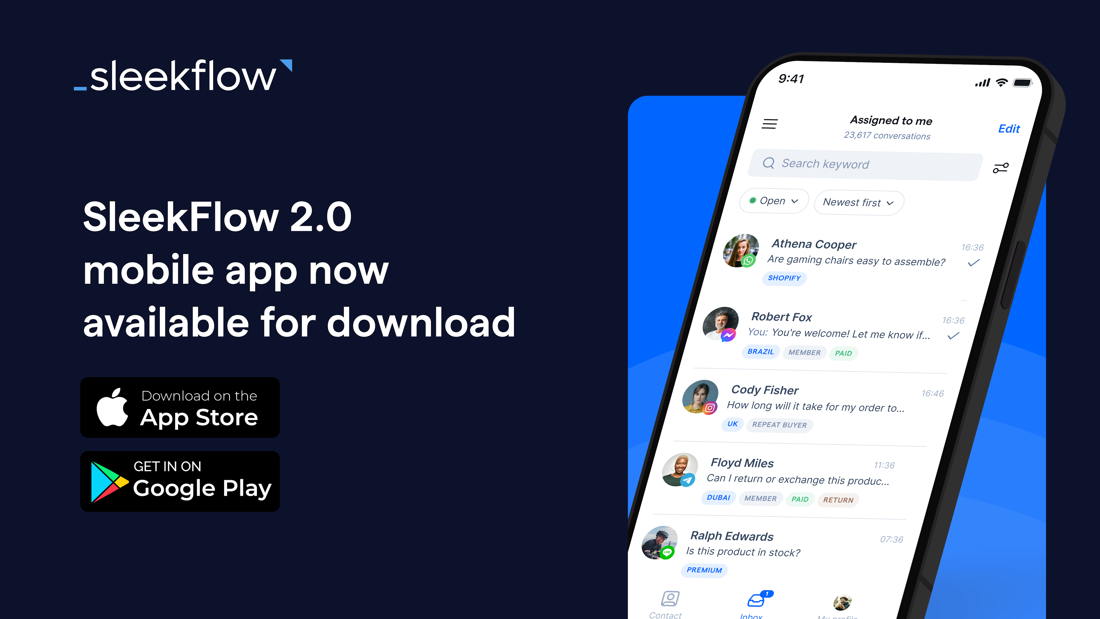 SleekFlow mobile app 2.0