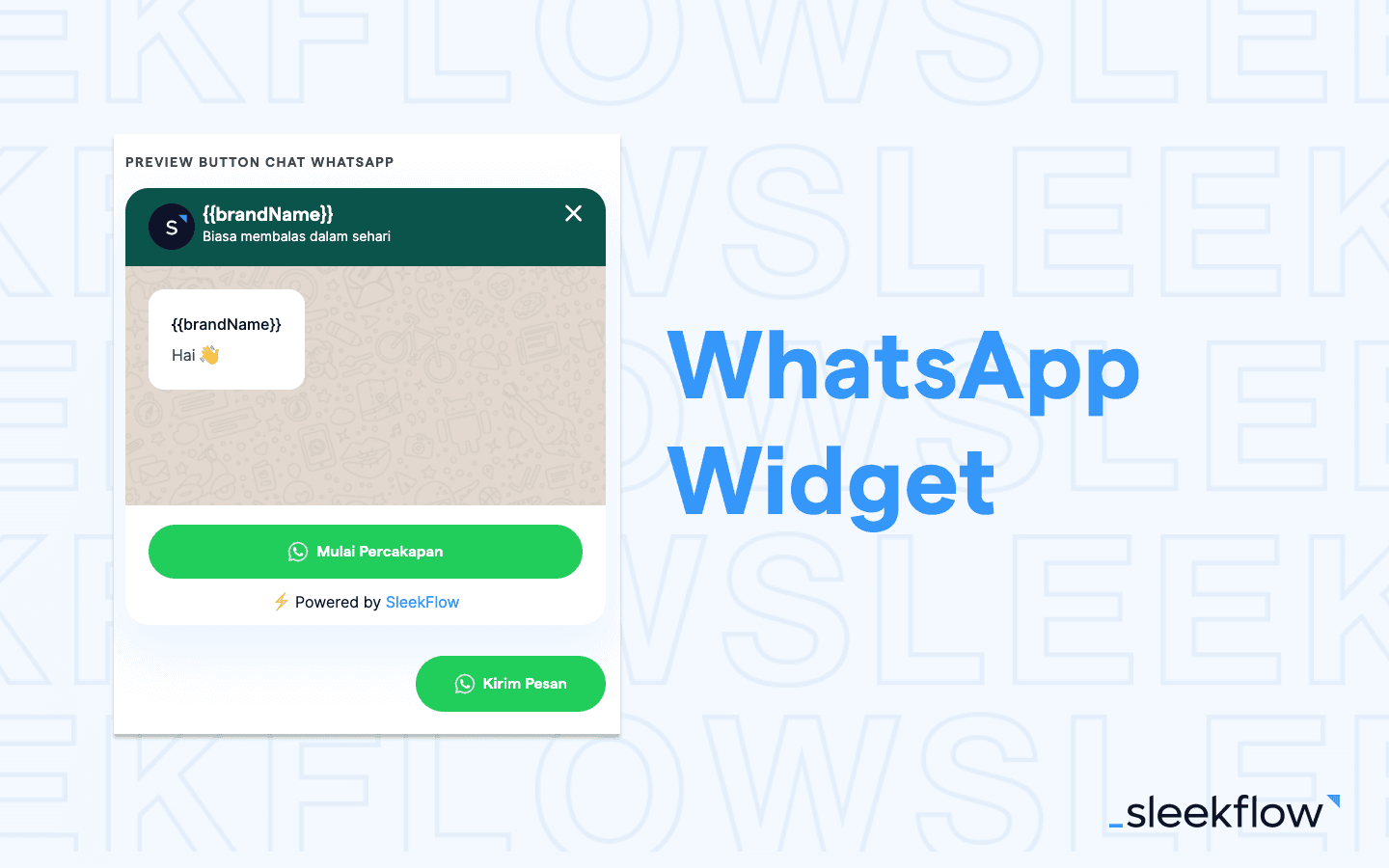 WhatsApp Widget untuk lead gen