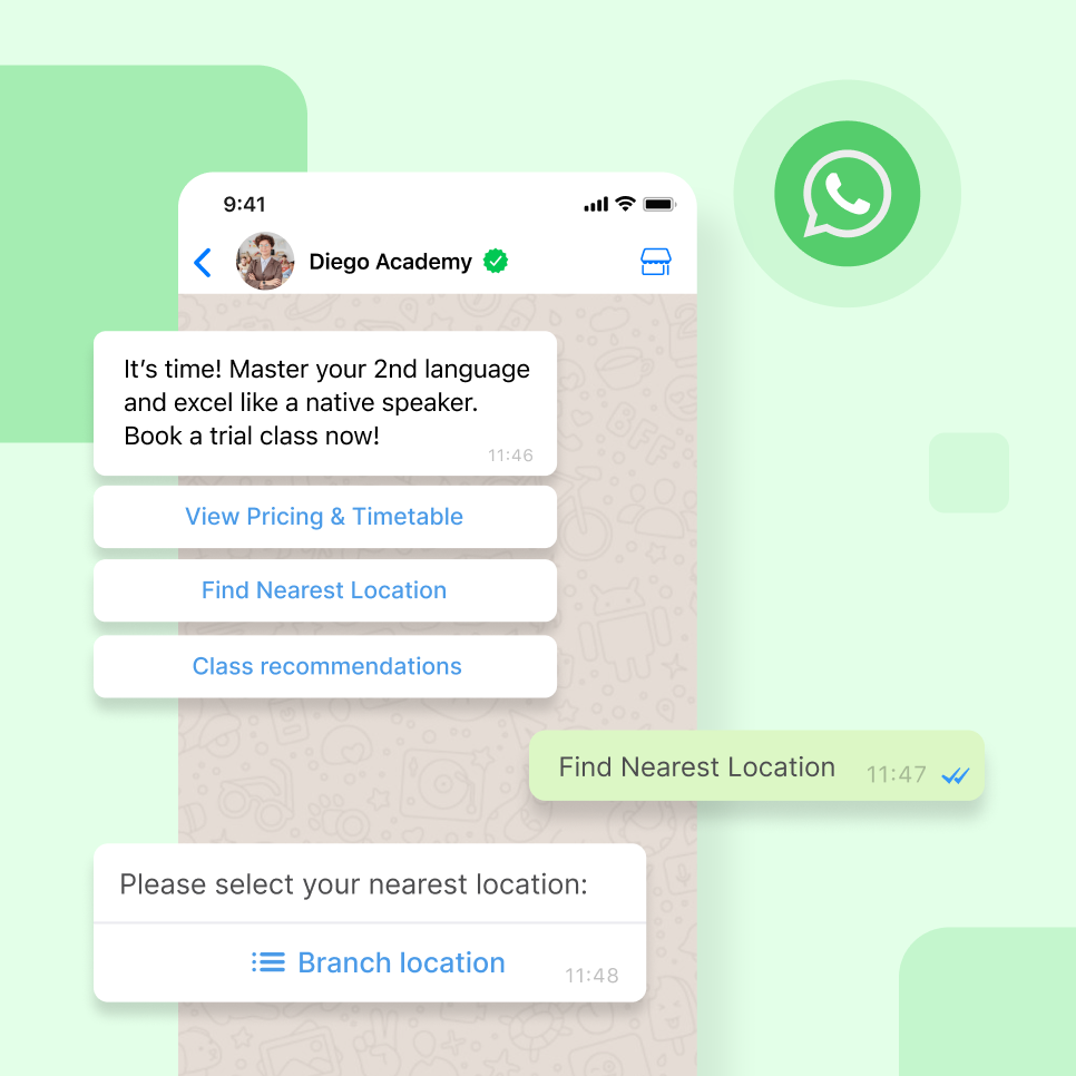 WhatsApp Business for education (CTA)