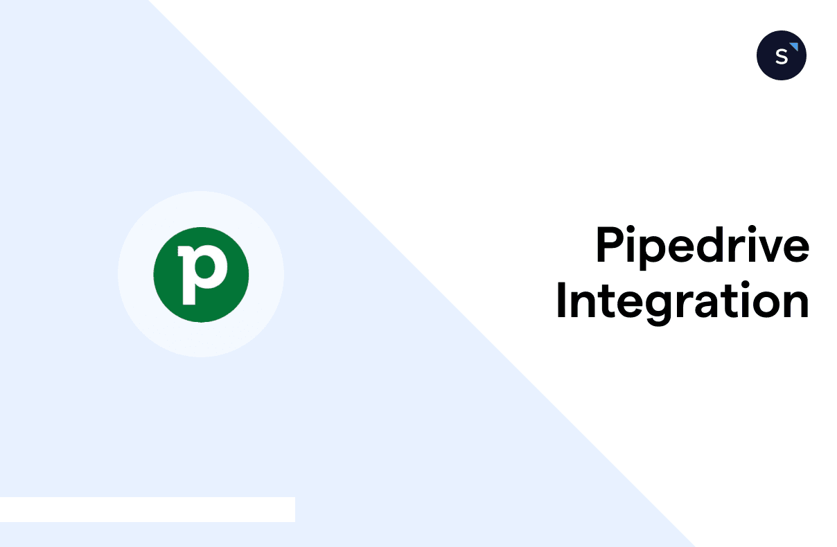 pipedrive integration logo with sleekflow icon on white background