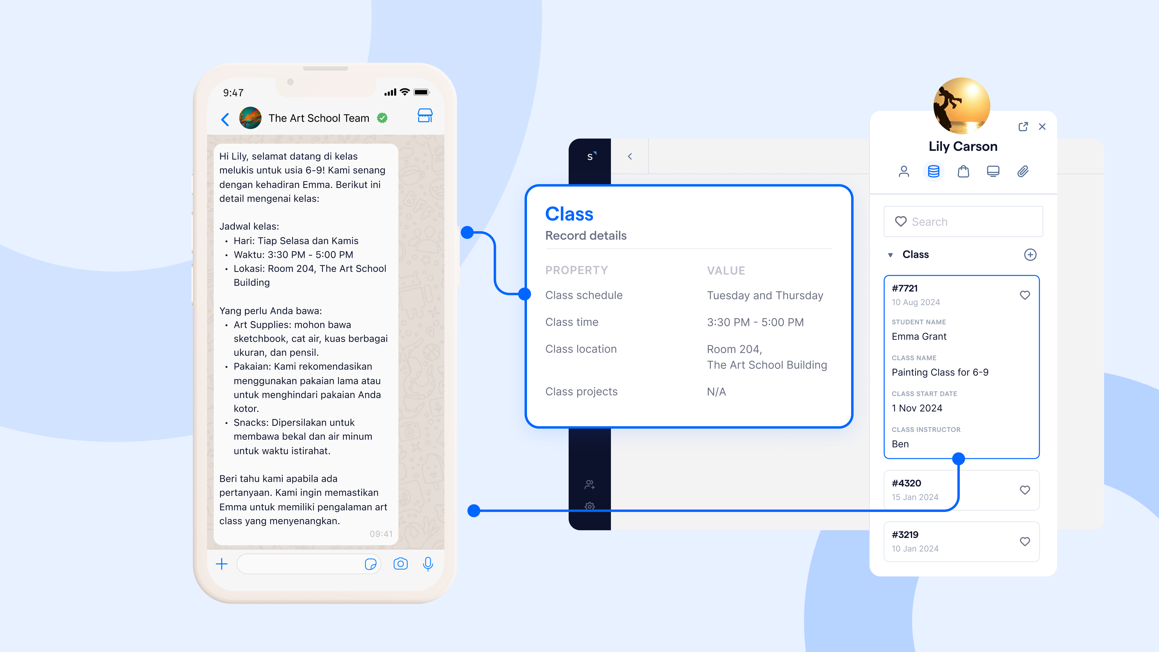 Optimalkan manajemen kontak dengan membuat linked relationship