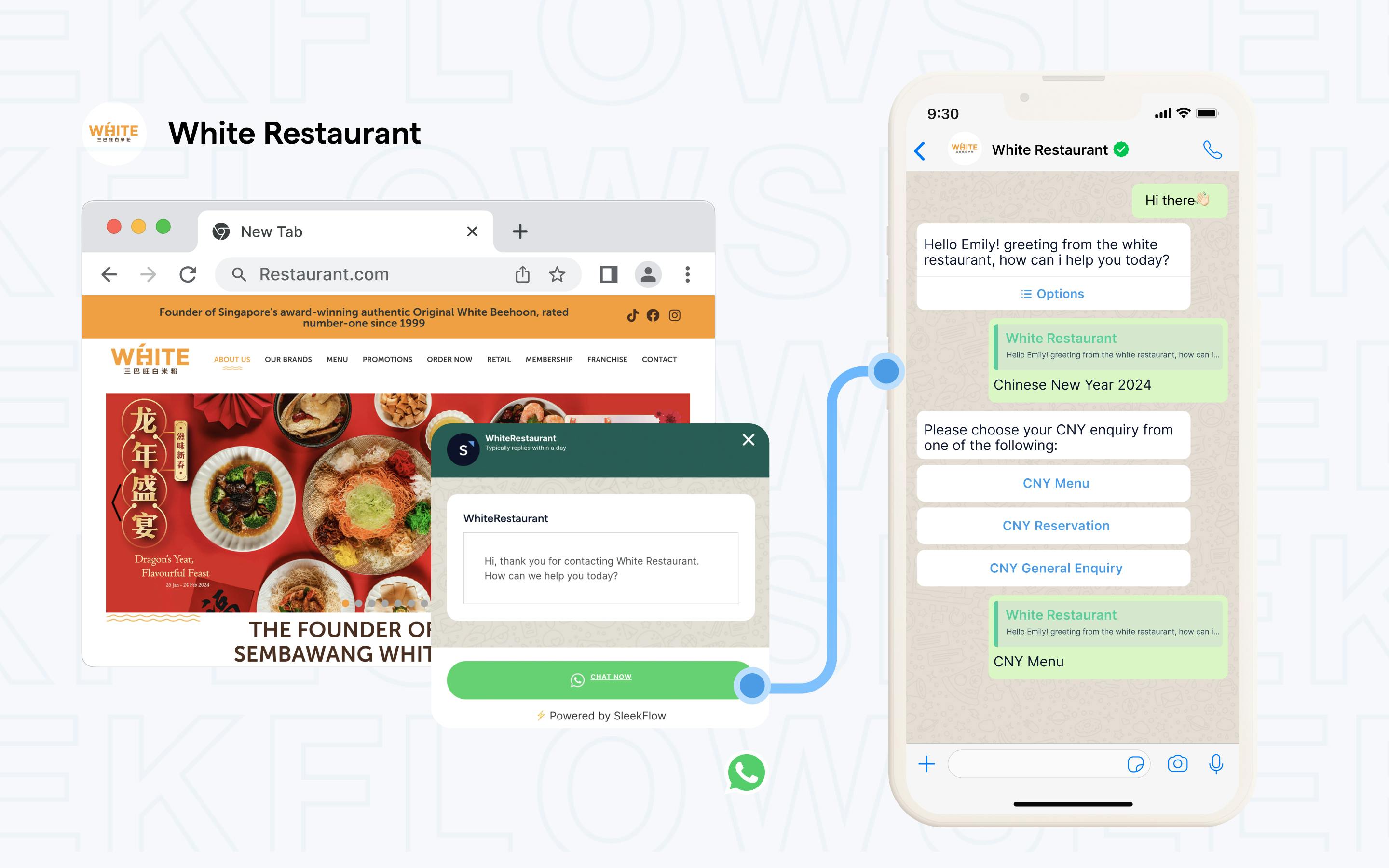 White Restaurant streamlines online booking and ordering processes for CNY customers