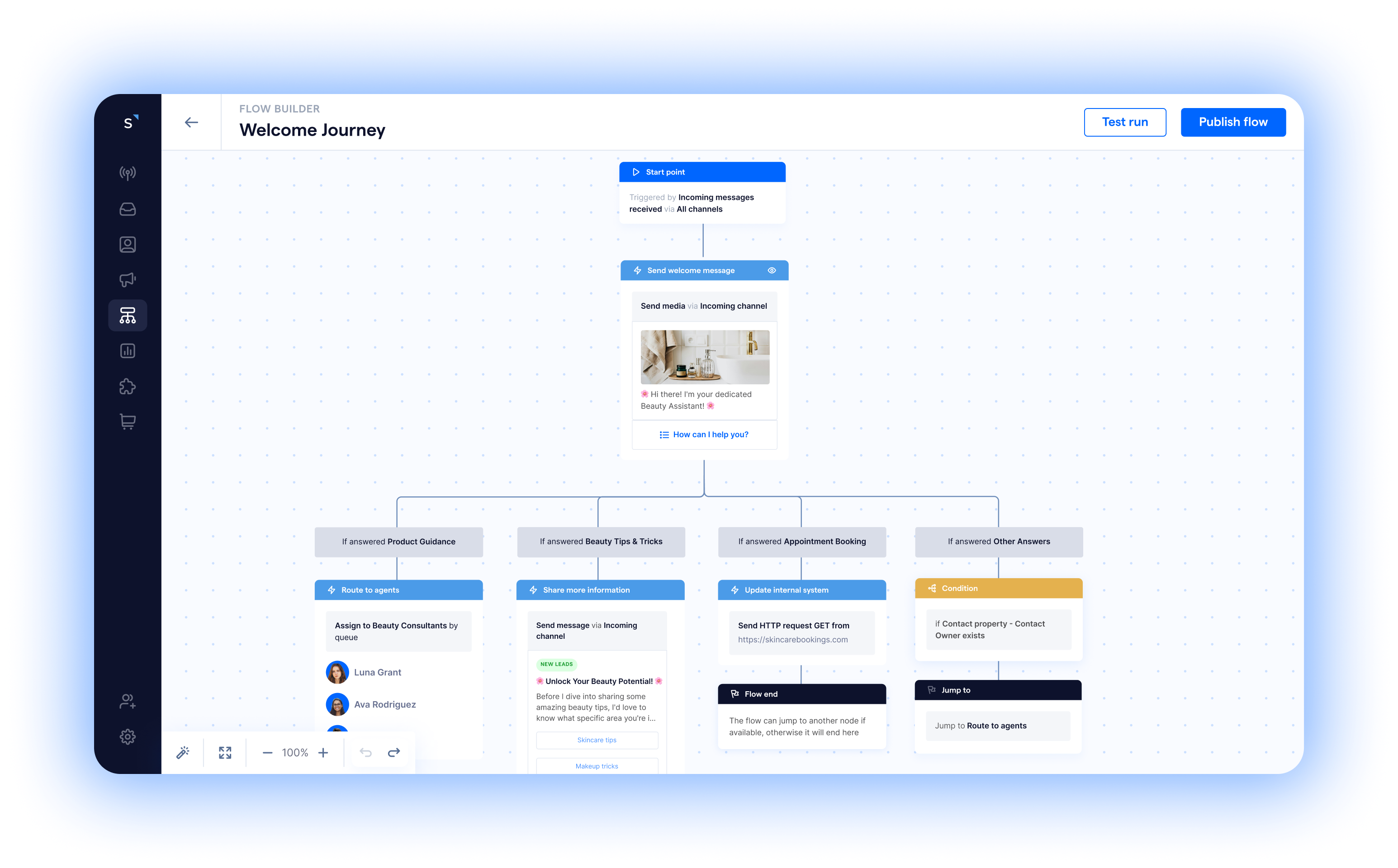 Harga Paket Berlangganan SleekFlow Terbaru - Tambah Node Flow Builder