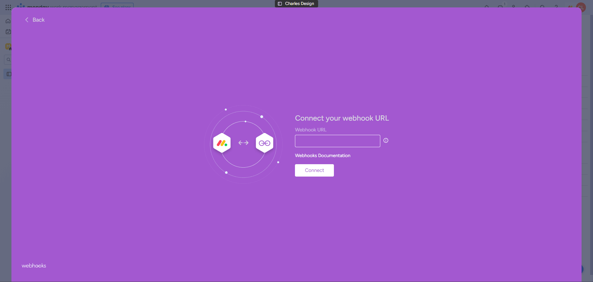  Connect your webhook URL in Monday.com to integrate external systems