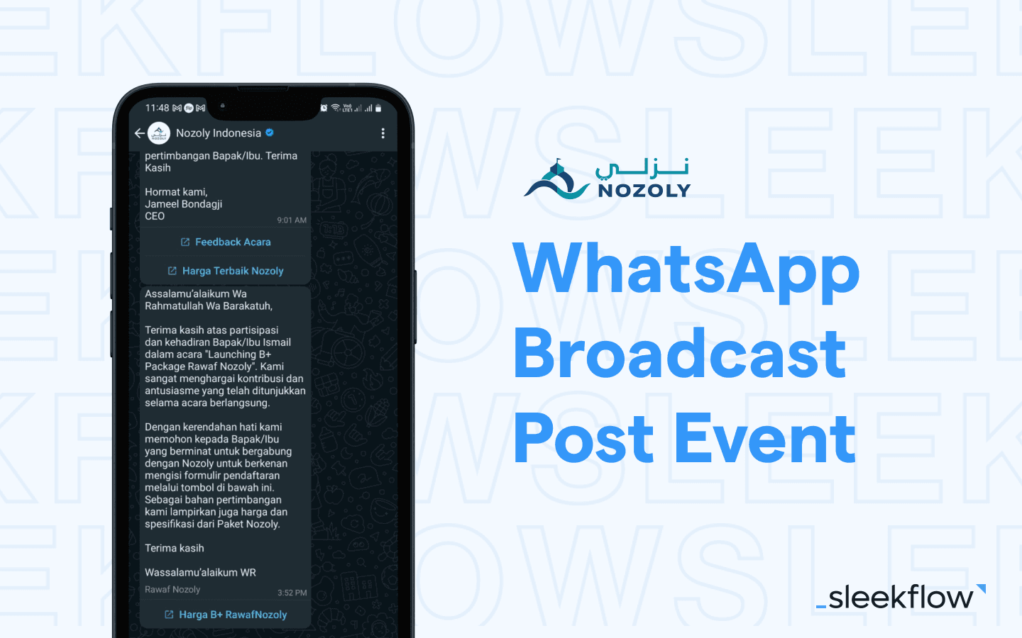 WhatsApp Broadcast Post Event