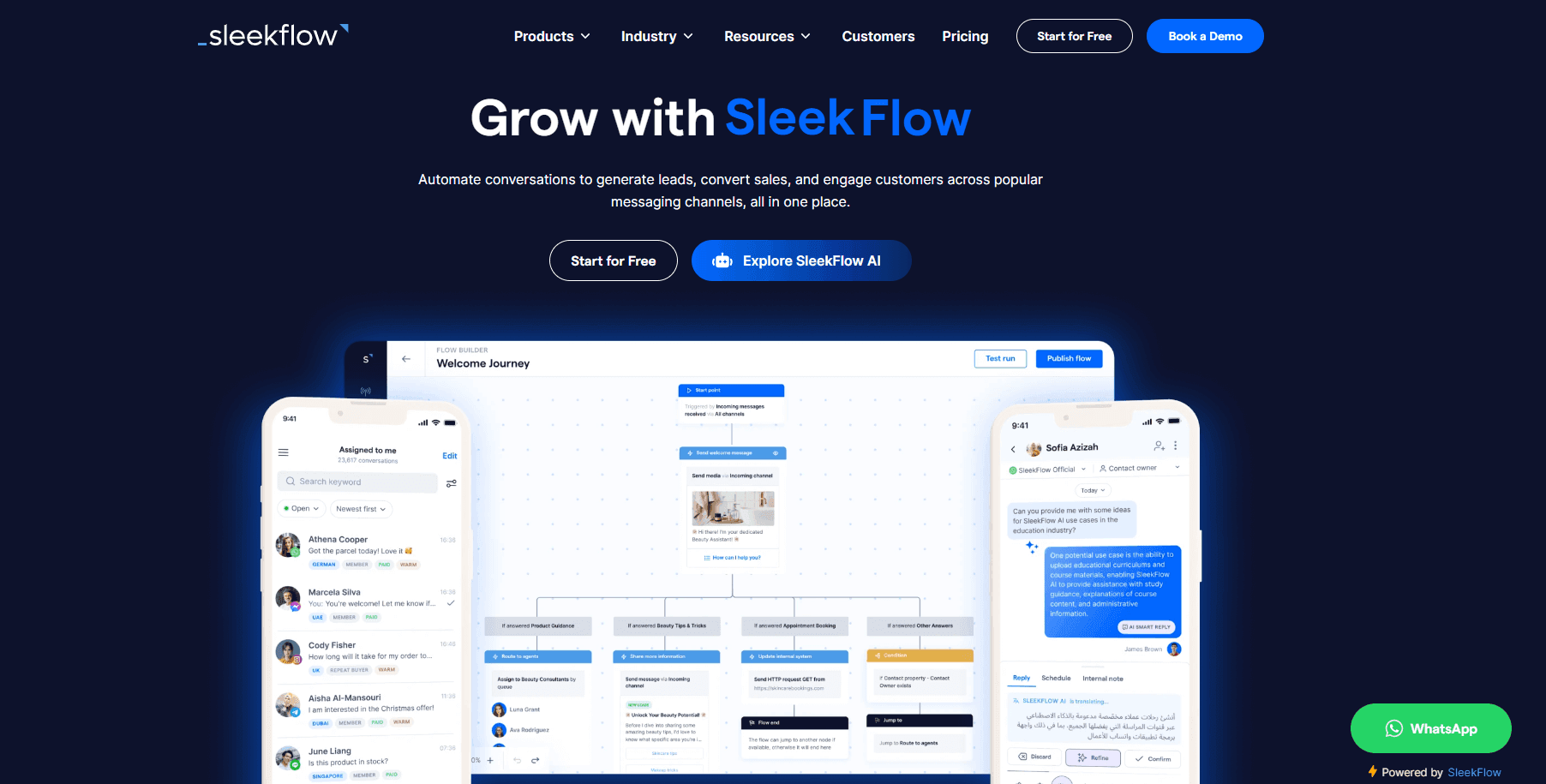 Sleekflow homepage