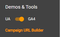 GA4 mode enabled in Google Analytics Campaign Builder