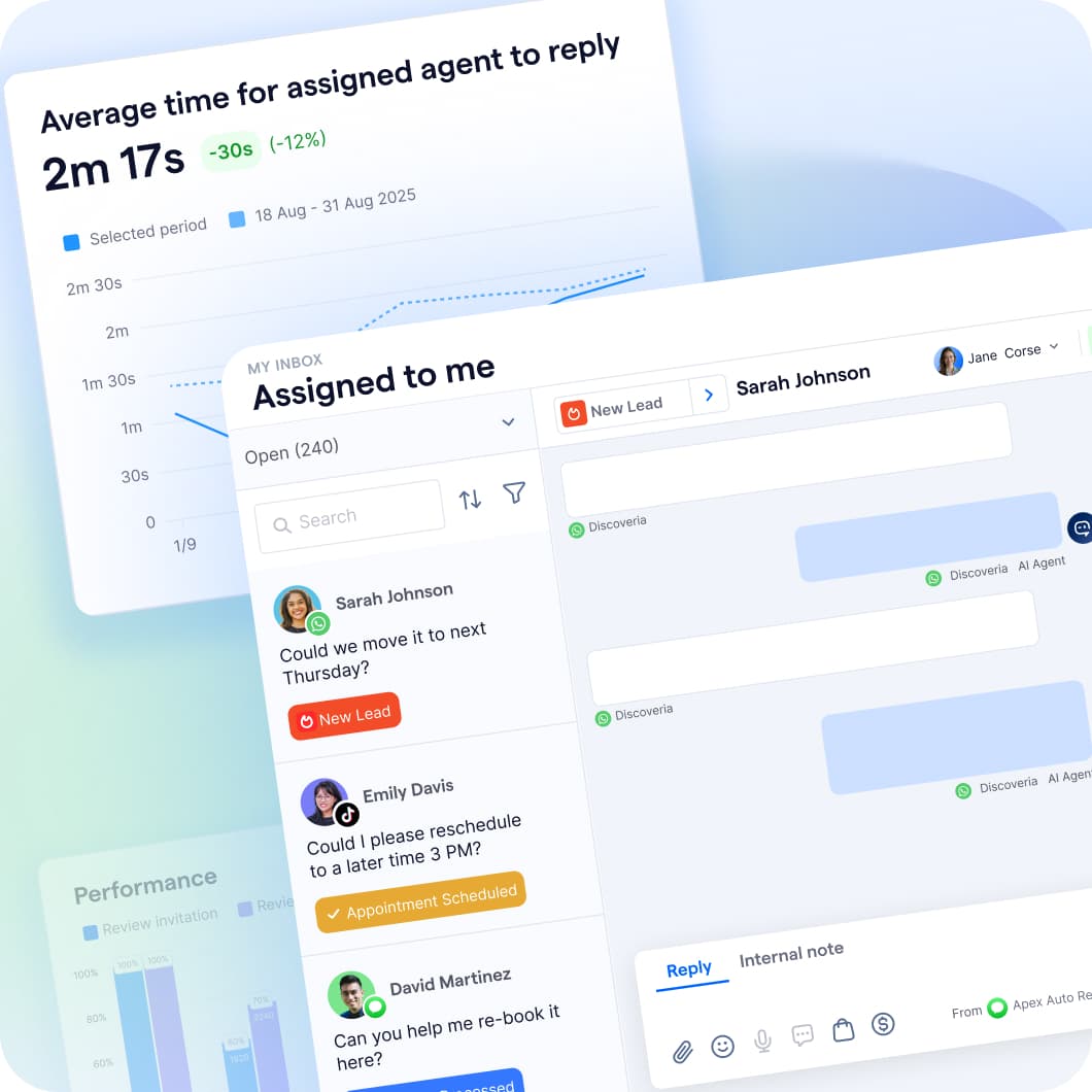 SleekFlow inbox is collaborative and helps you close more deals