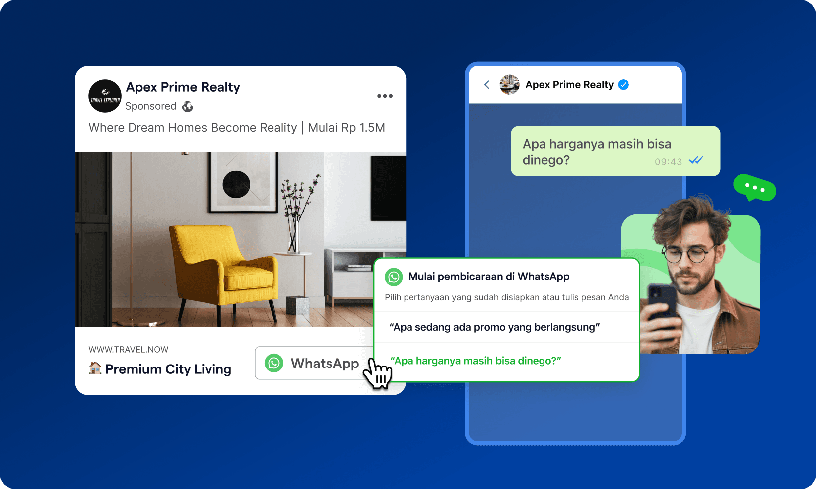 Ilustasi WABA di platform SleekFlow