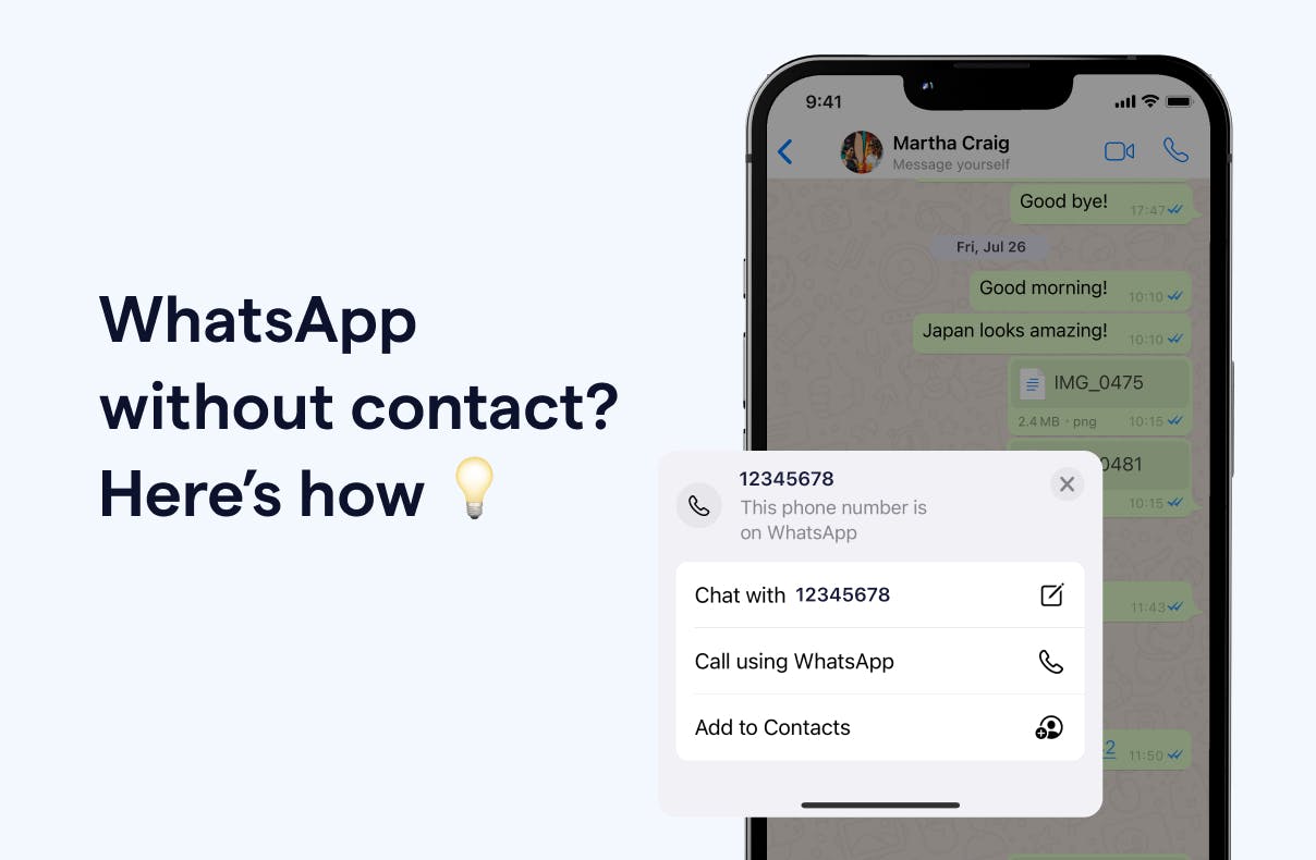 WhatsApp without contact