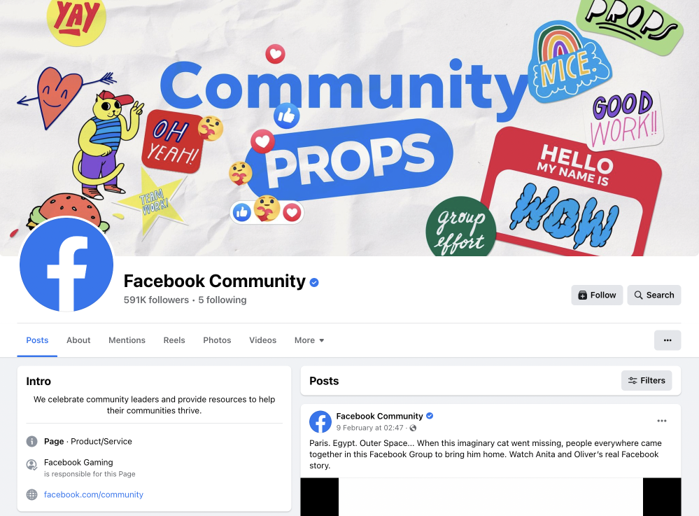 Facebook-Community über Gruppen