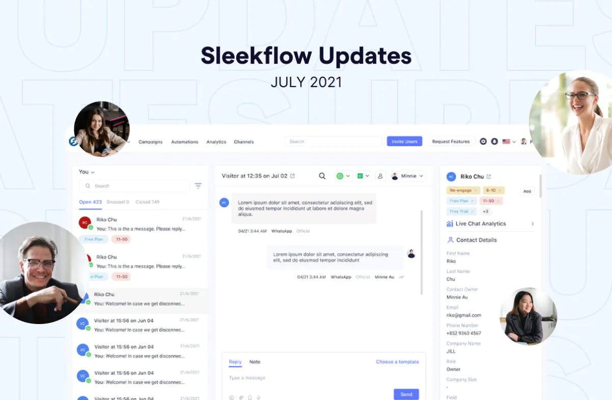 What’s new in SleekFlow multi-logins, WhatsApp chat button, and live chat