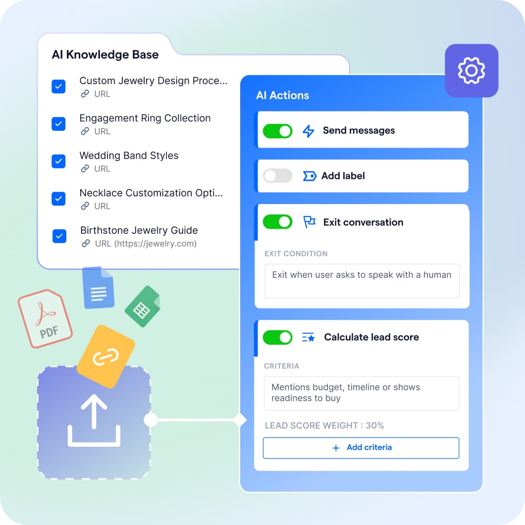 SleekFlow has a fully customisable AI that does not require you to have technical knowledge