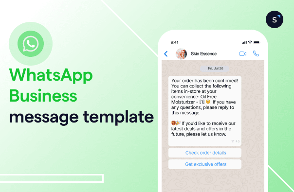 WhatsApp Business message template