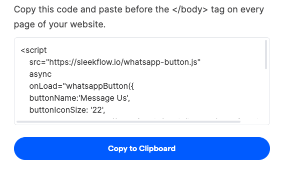 code widget whatsapp generator