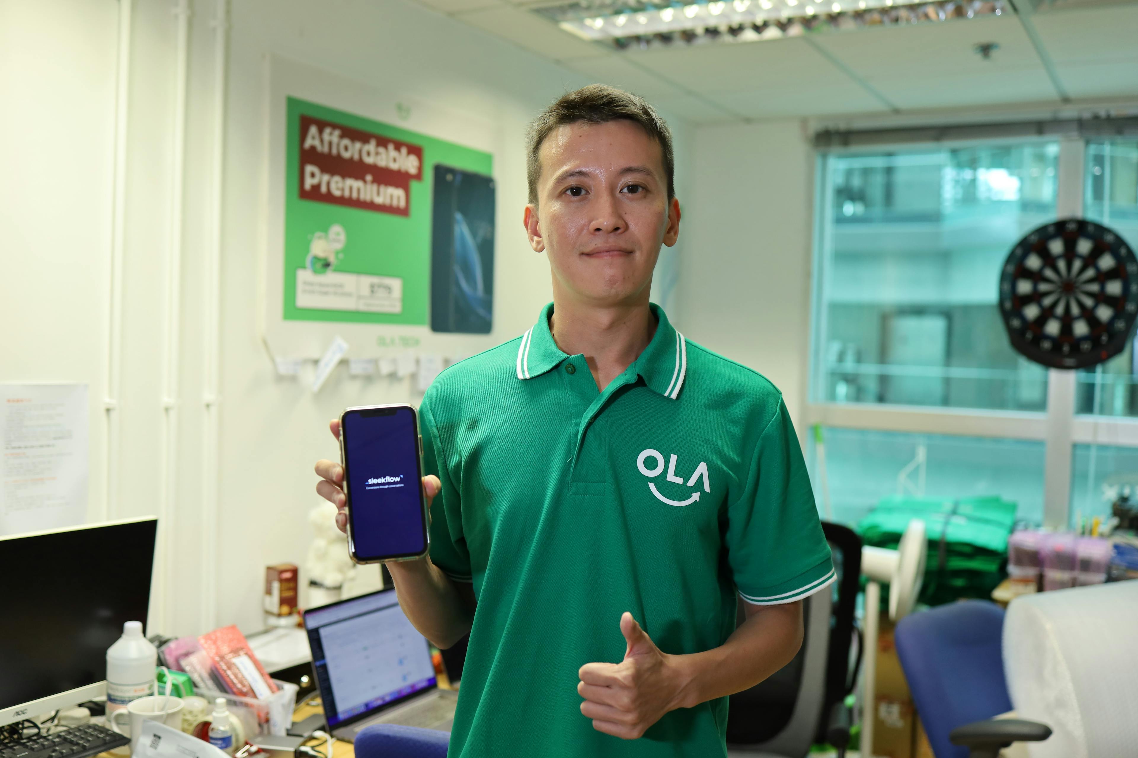 História de sucesso da Ola Tech | Esse mercado de eletrônicos remodelado usa o SleekFlow para aumentar as vendas em 20%