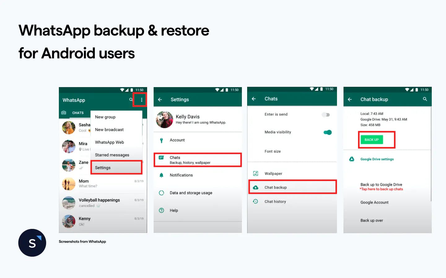 WhatsApp backup dan restore untuk pengguna Android