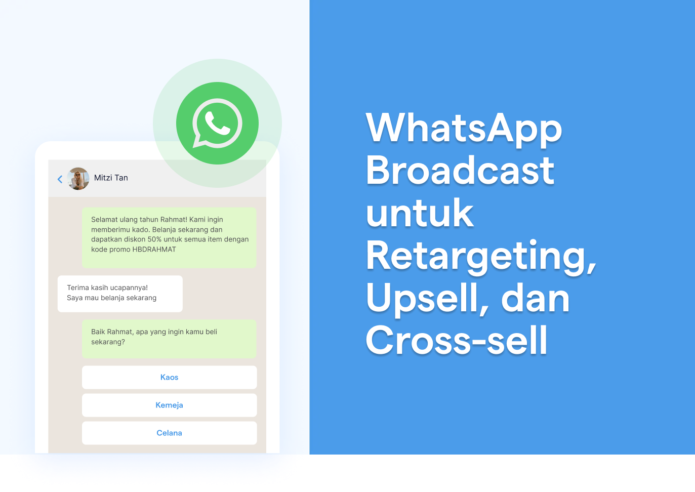 WhatsApp Broadcast untuk Retargeting, Upsell, dan Cross-sell
