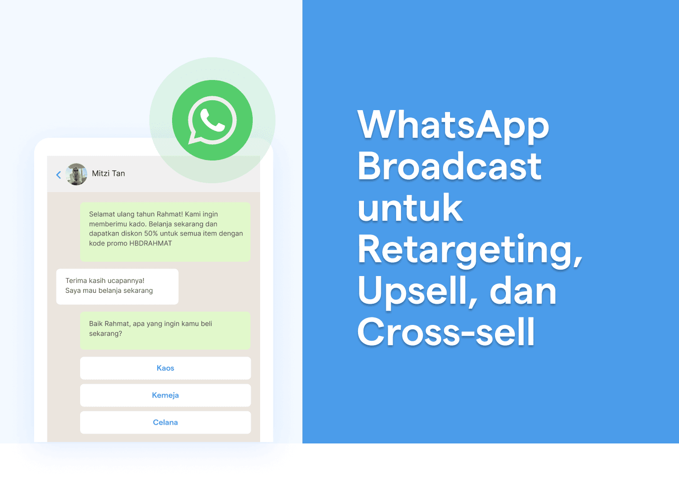 WhatsApp Broadcast untuk Retargeting, Upsell, dan Cross-sell