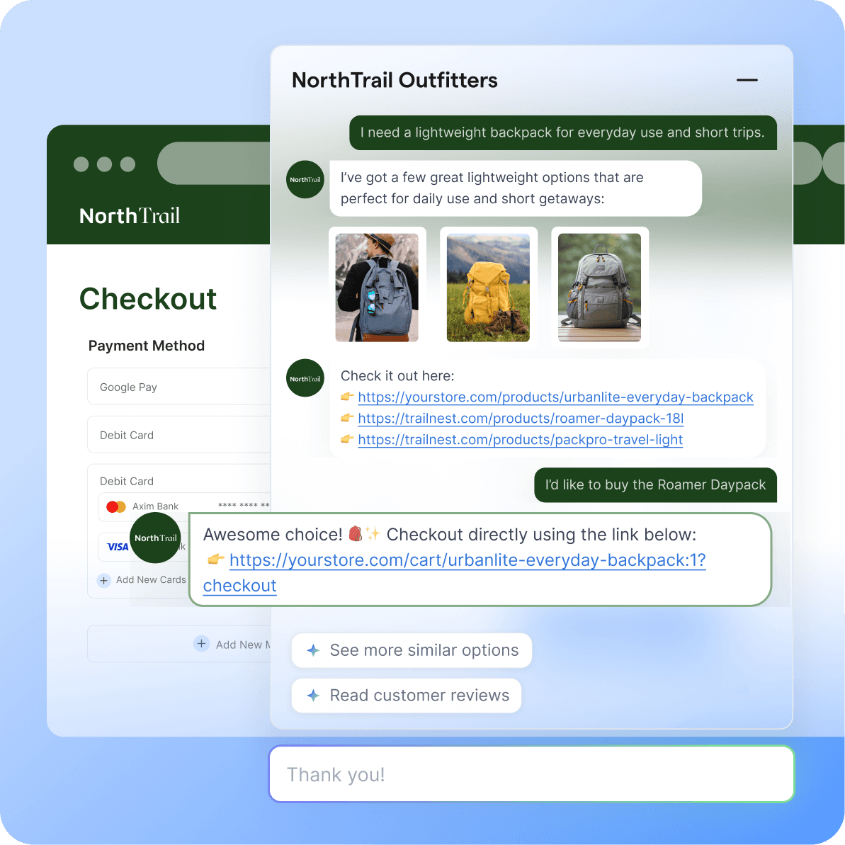 Shopify website shopping assistant