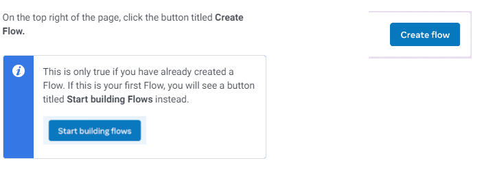 create flow button