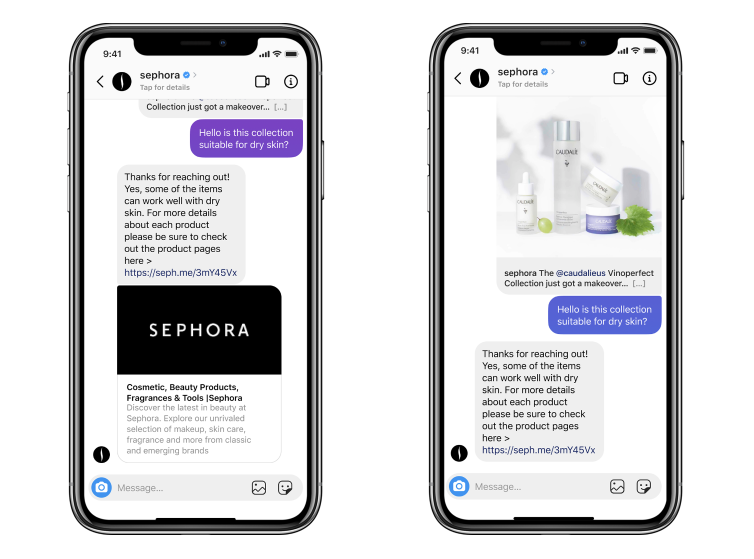 Sephora uses Messenger API for customer service