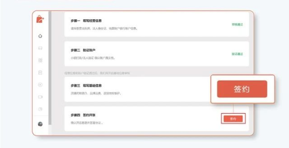 Sign contract on WeChat Mini Shop
