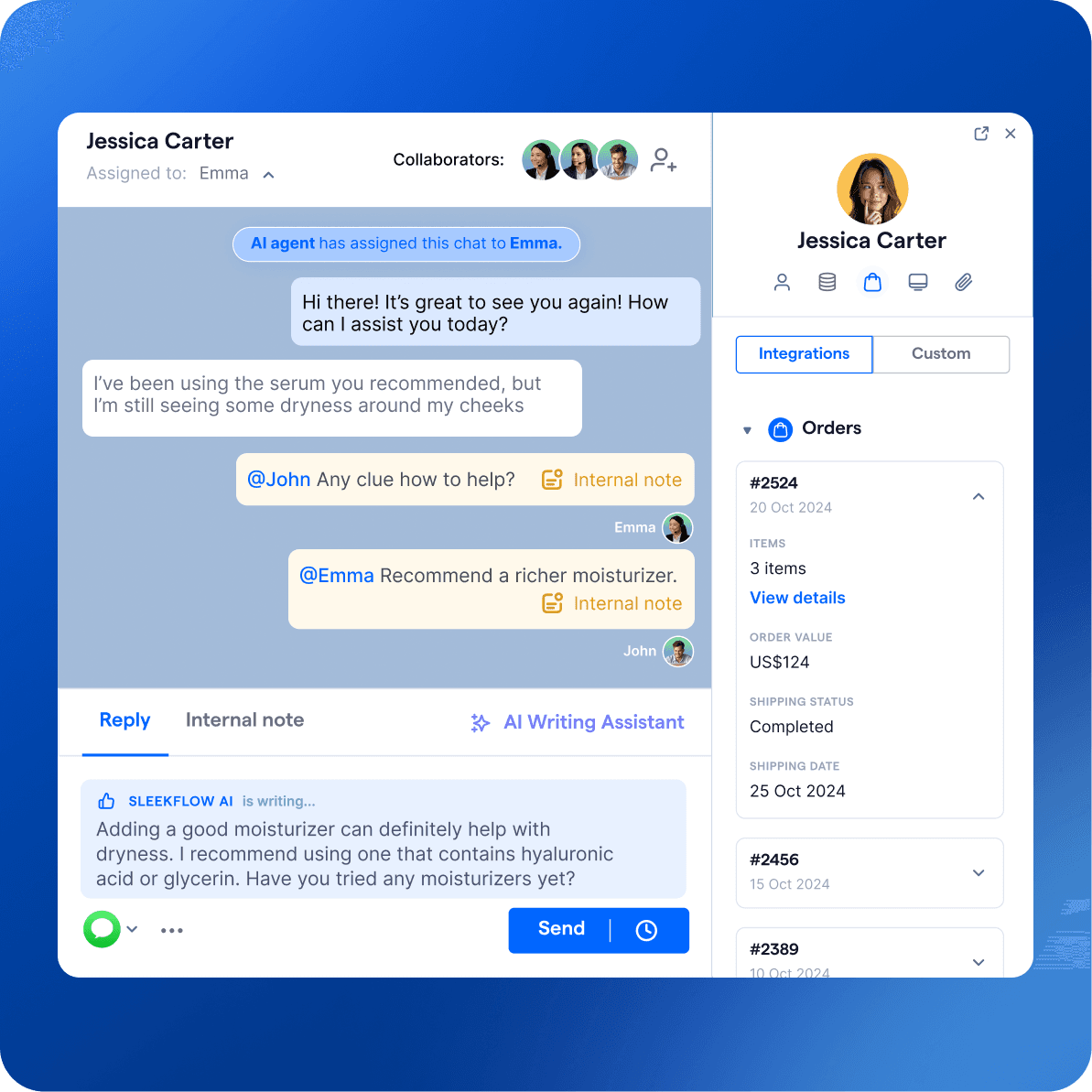 Manage customer texts efficiently