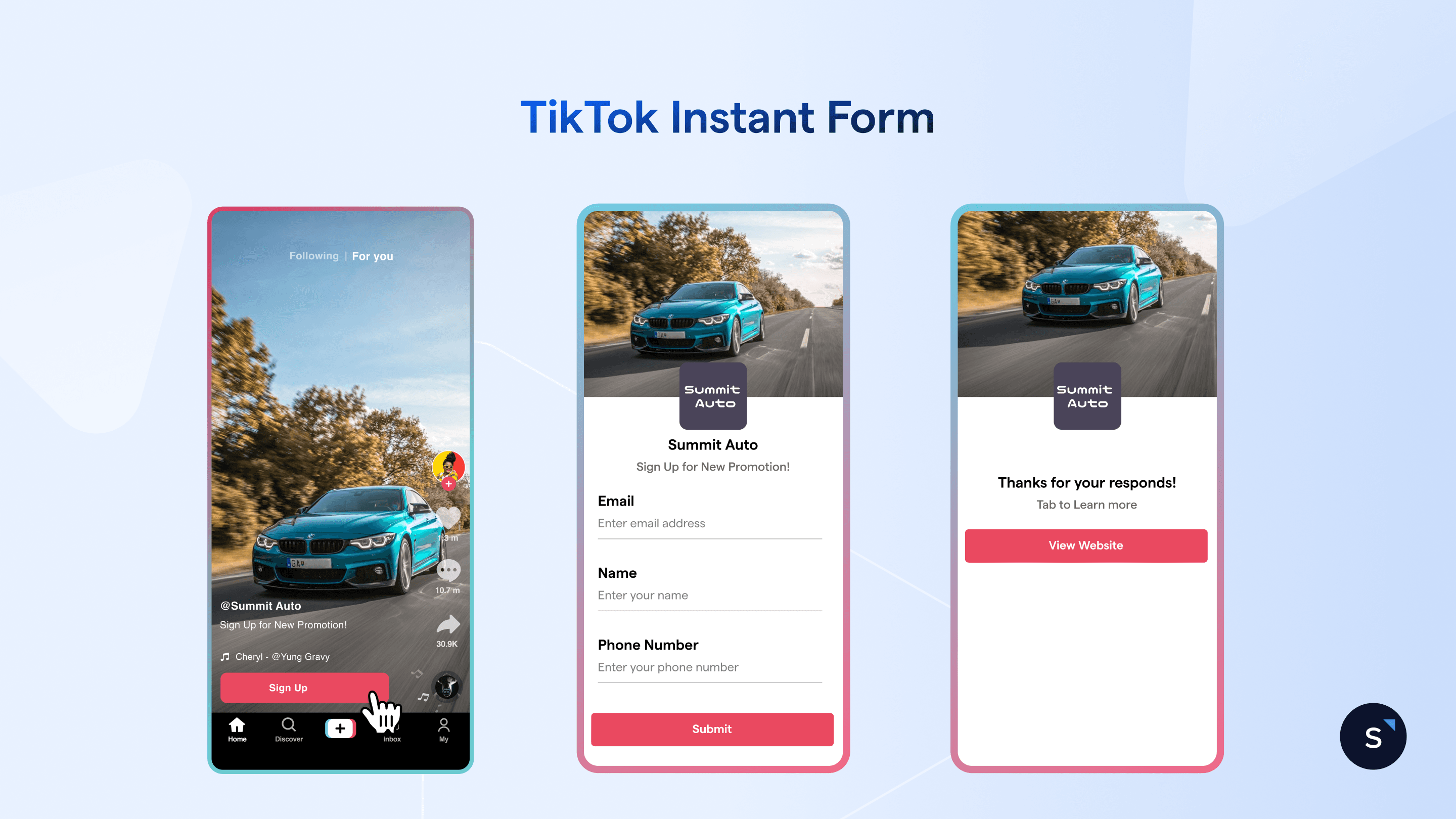 Instant Form Ad Creative Example TikTok Instant Form: How to capture & convert TikTok leads