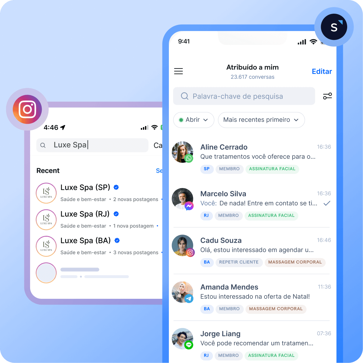 pt br instagram caixa de entrada