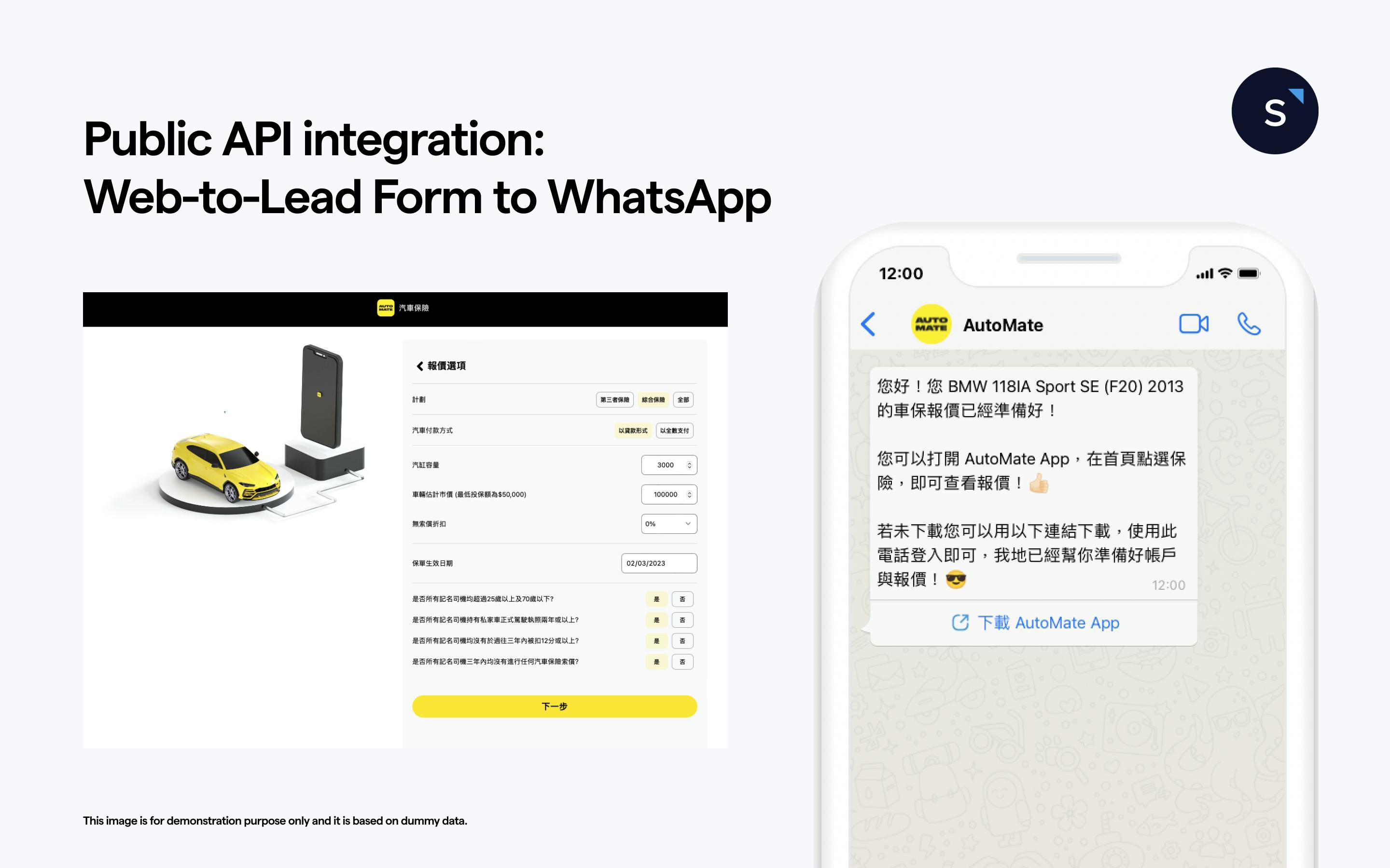 Web-to-Lead Form to WhatsApp AutoMate