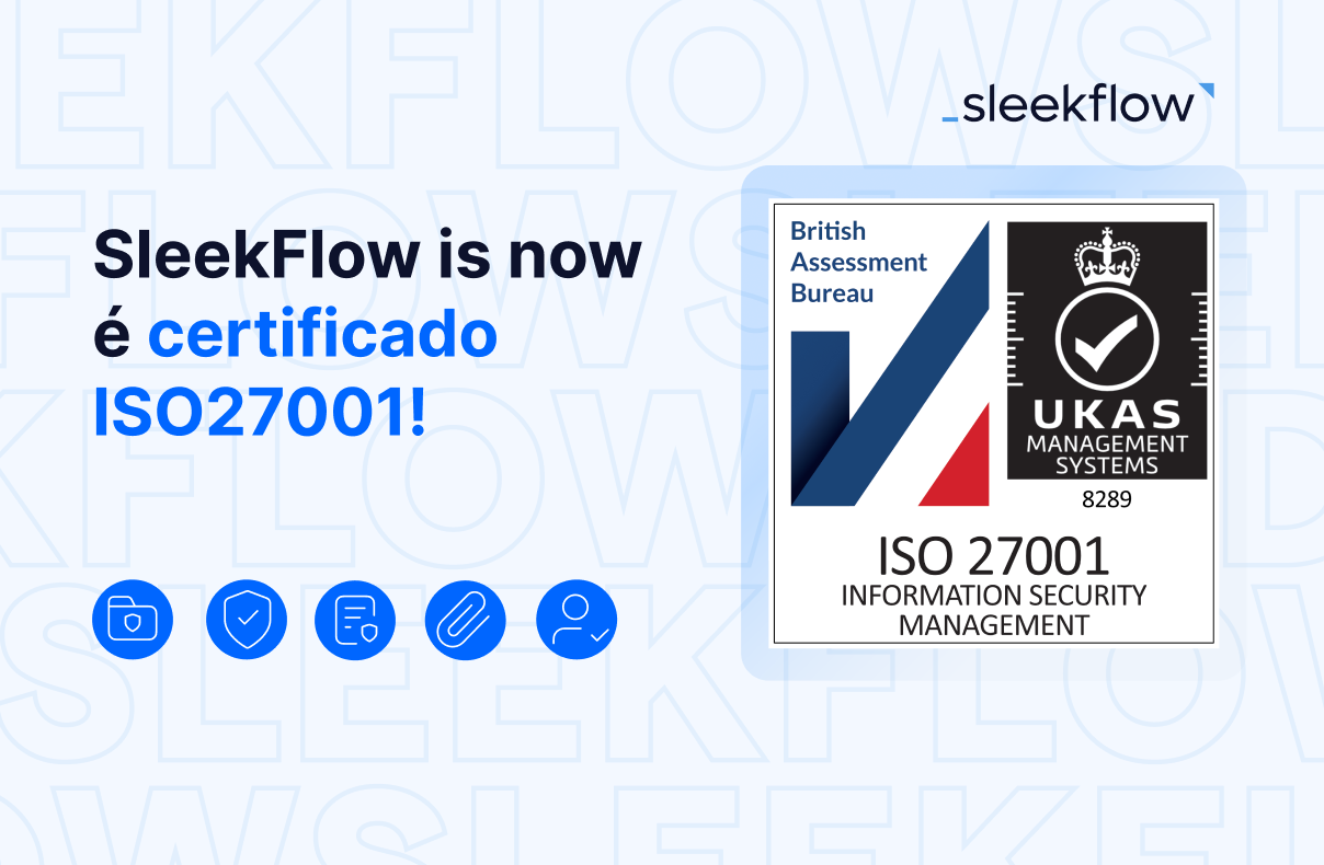 SleekFlow agora tem o certificado ISO 27001, o mais alto nível de padrão de segurança da informação