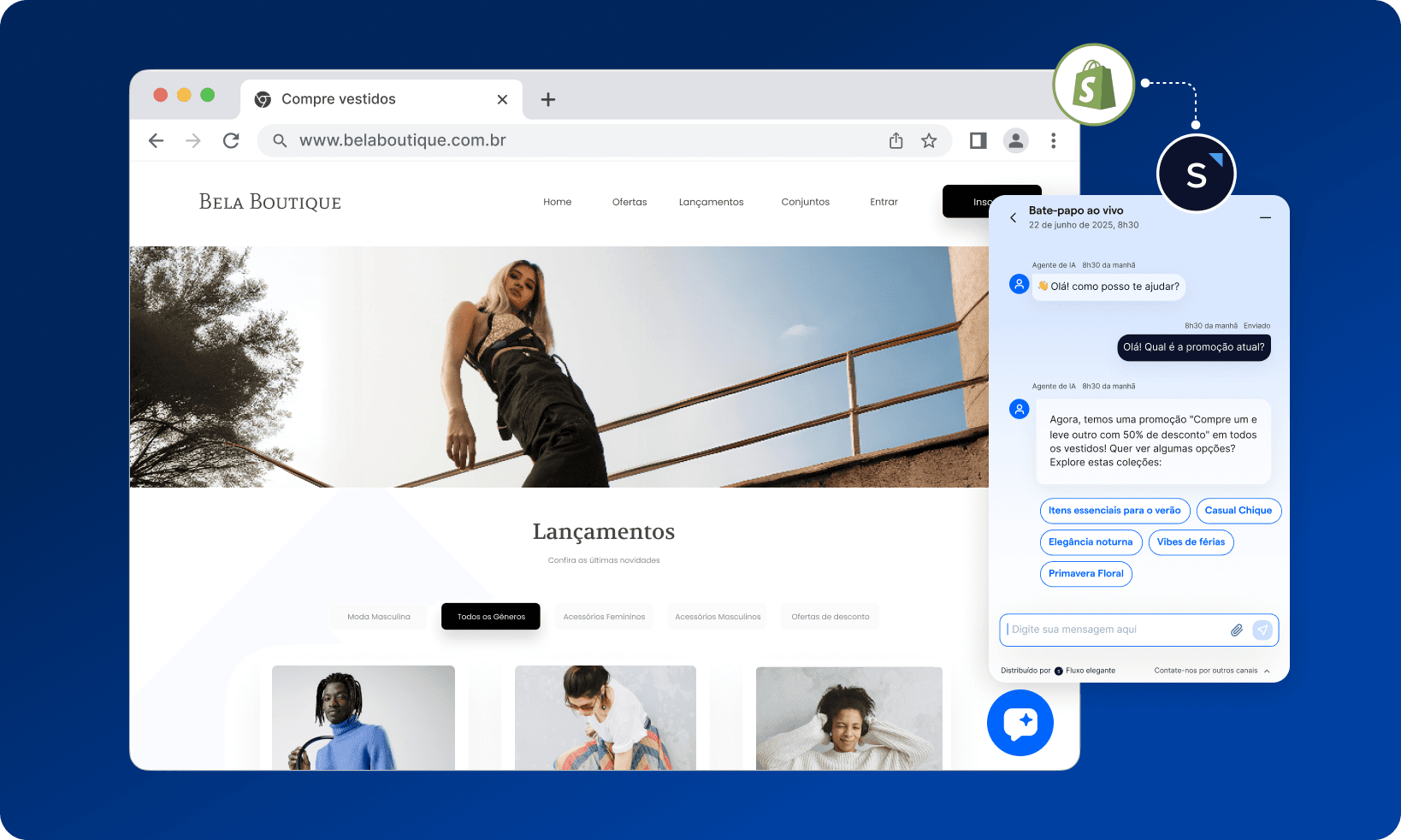 PT BR integração Shopify