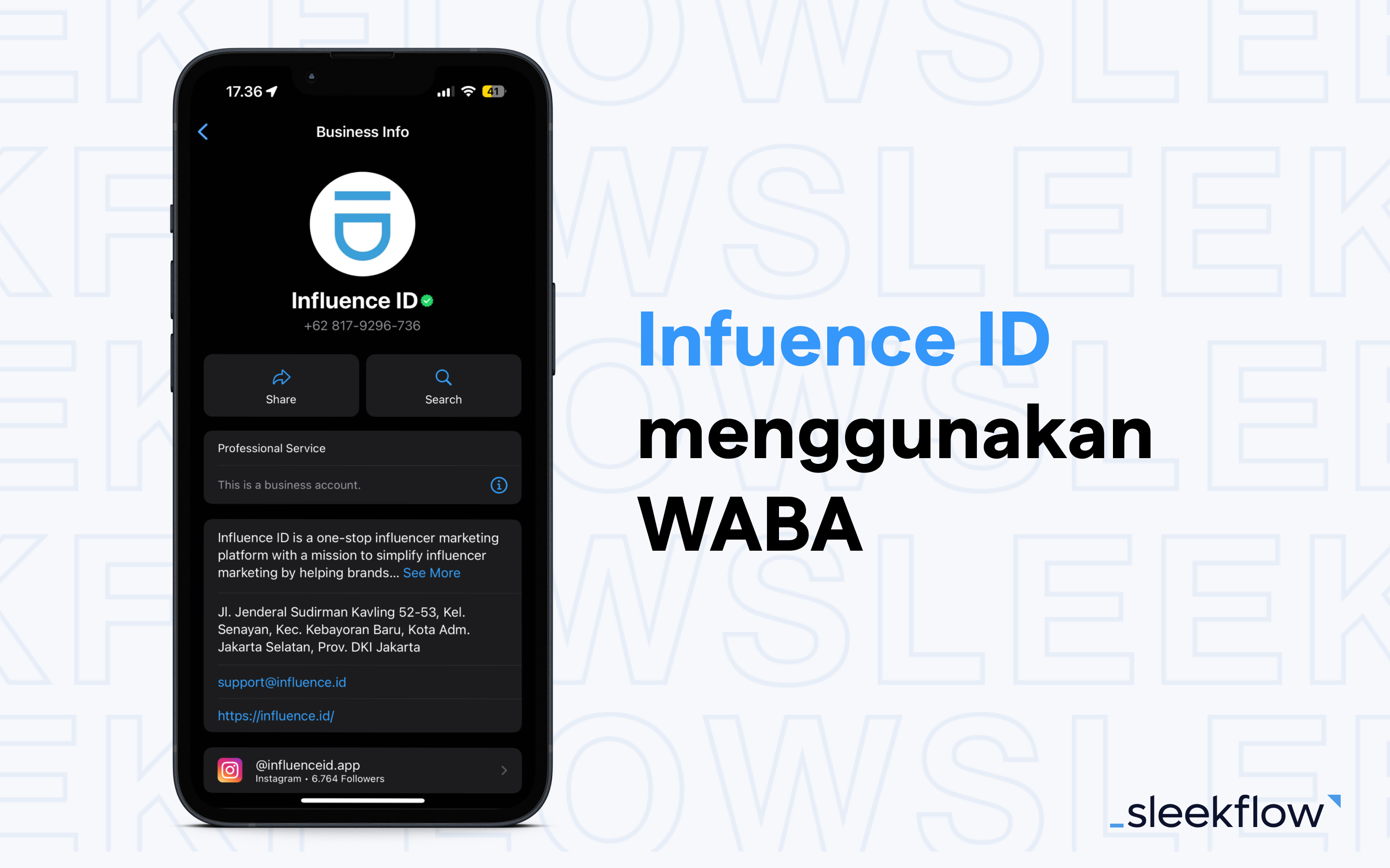 Influence ID menggunakan WABA
