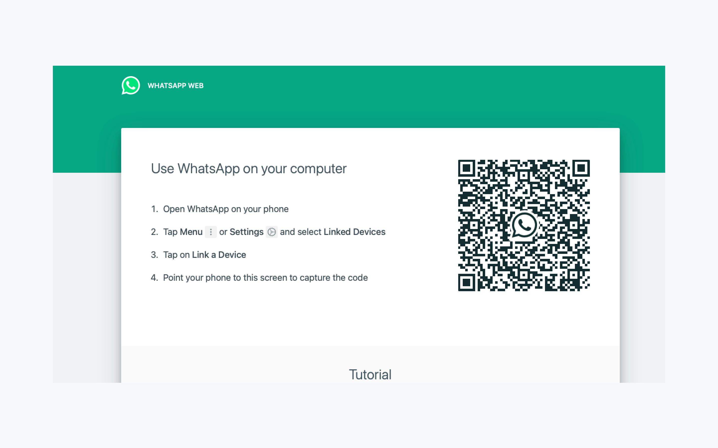 Log in to WhatsApp web with QR