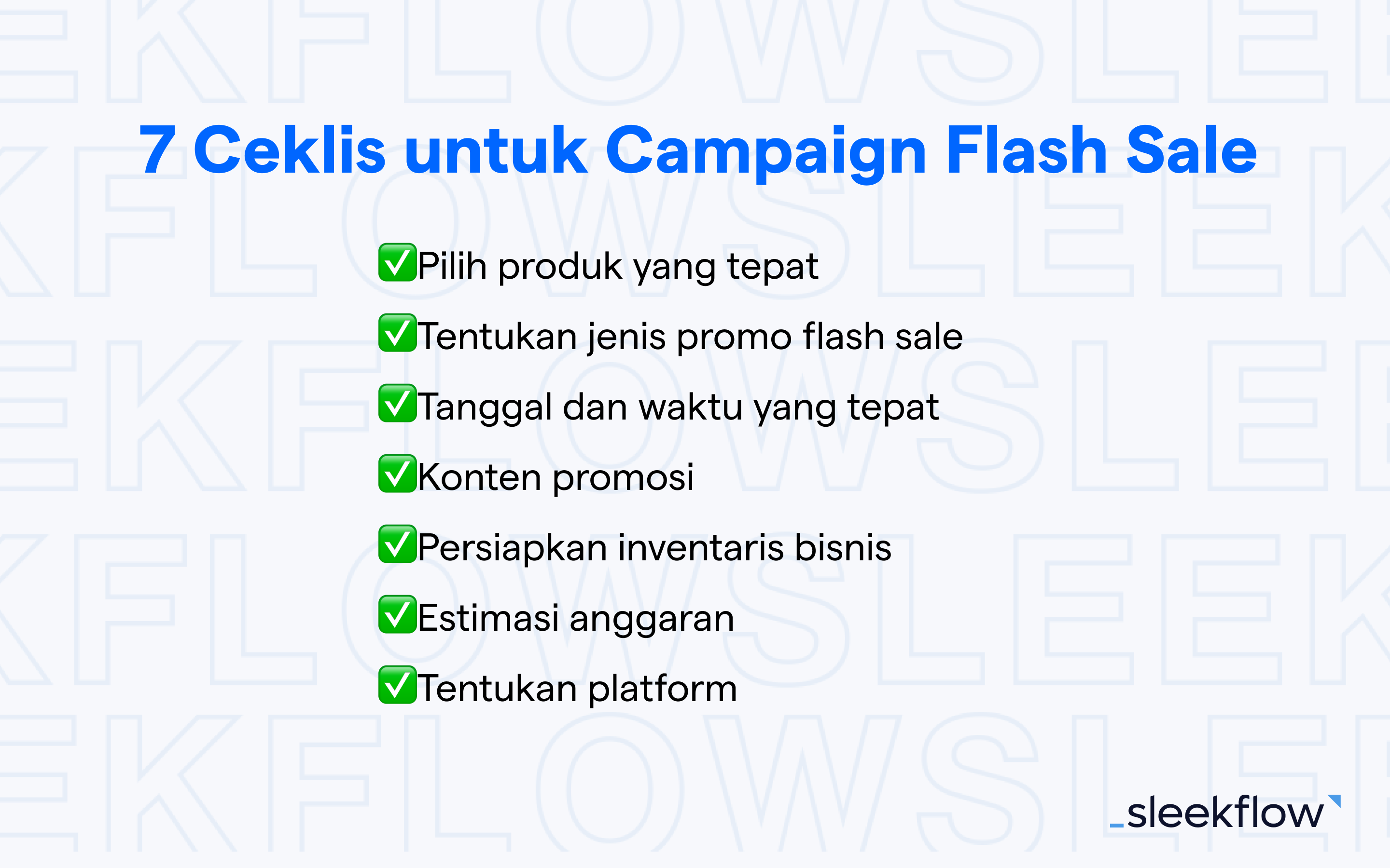 7 Ceklis untuk Campaign Flash Sale