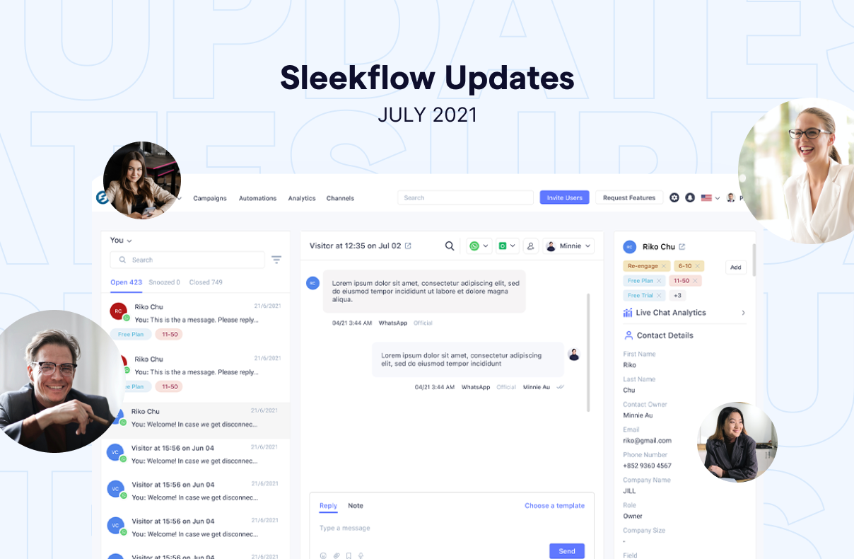 Sleek updates July 2021 - What’s new in SleekFlow