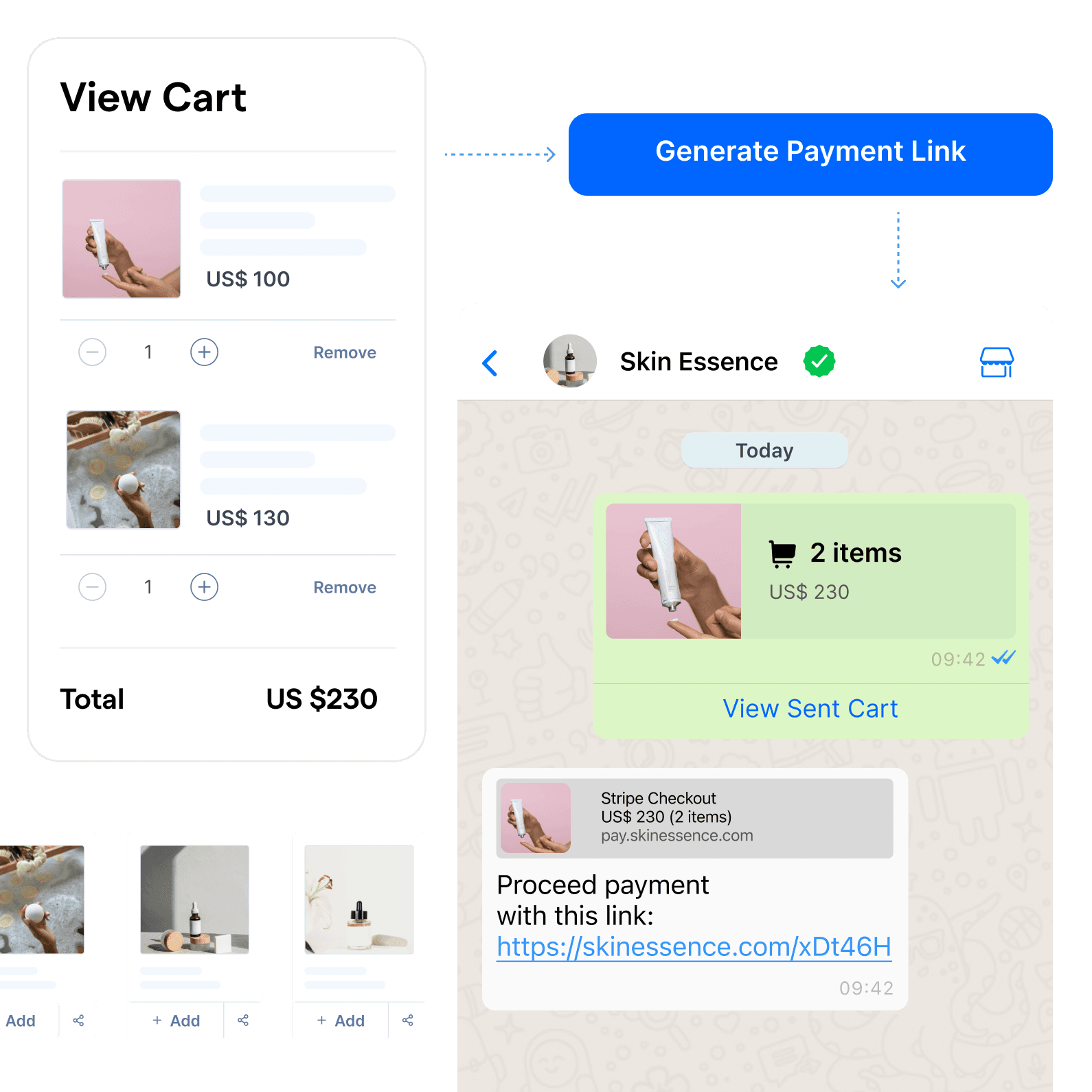 Sell and get paid in chat