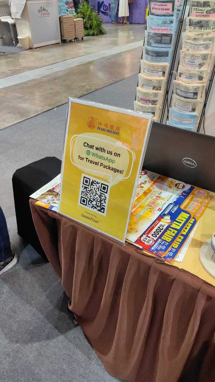Using WhatsApp QR code for event booth