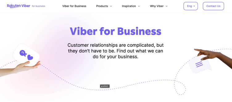 Viber for business website