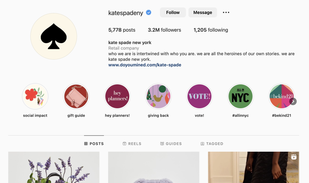 Kate Spade creates social selling content on Instagram