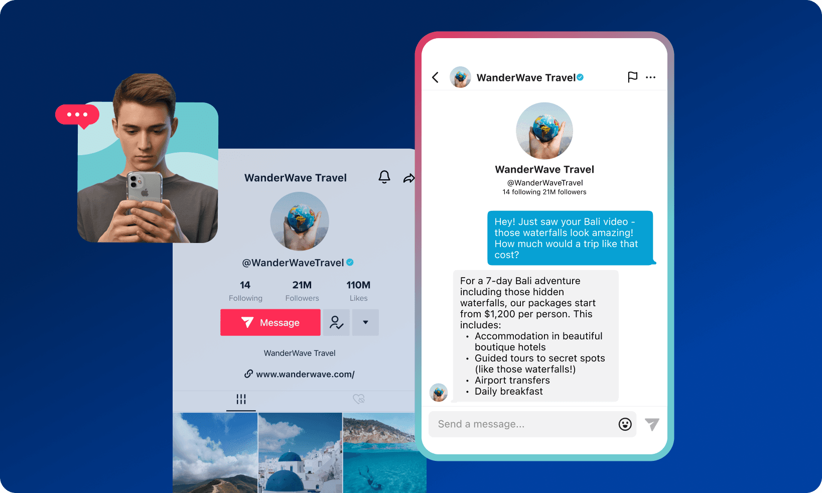 channel page tiktok business messaging hero