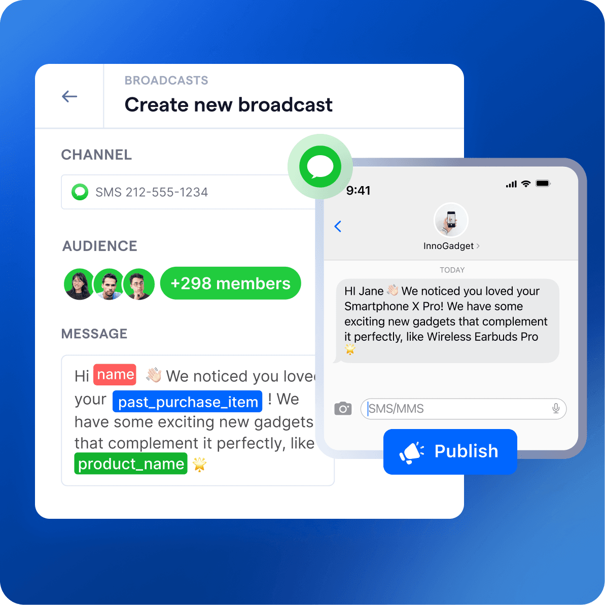 Send bulk SMS in minutes
