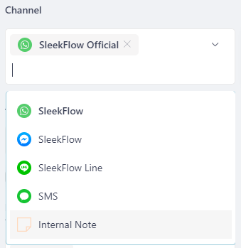 SleekFlow: Choose desirable channel 