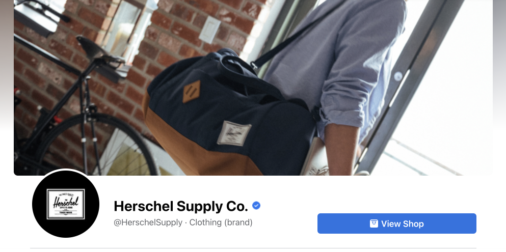 Herschel sells on Facebook Business Page