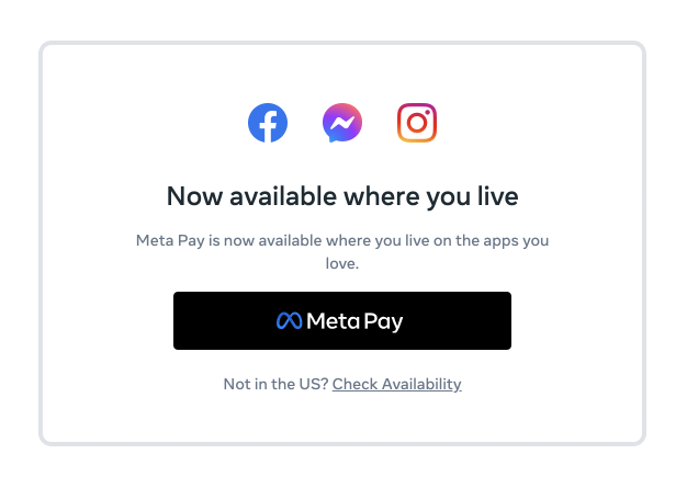 Facebook Pay or Meta Pay for payments on socials