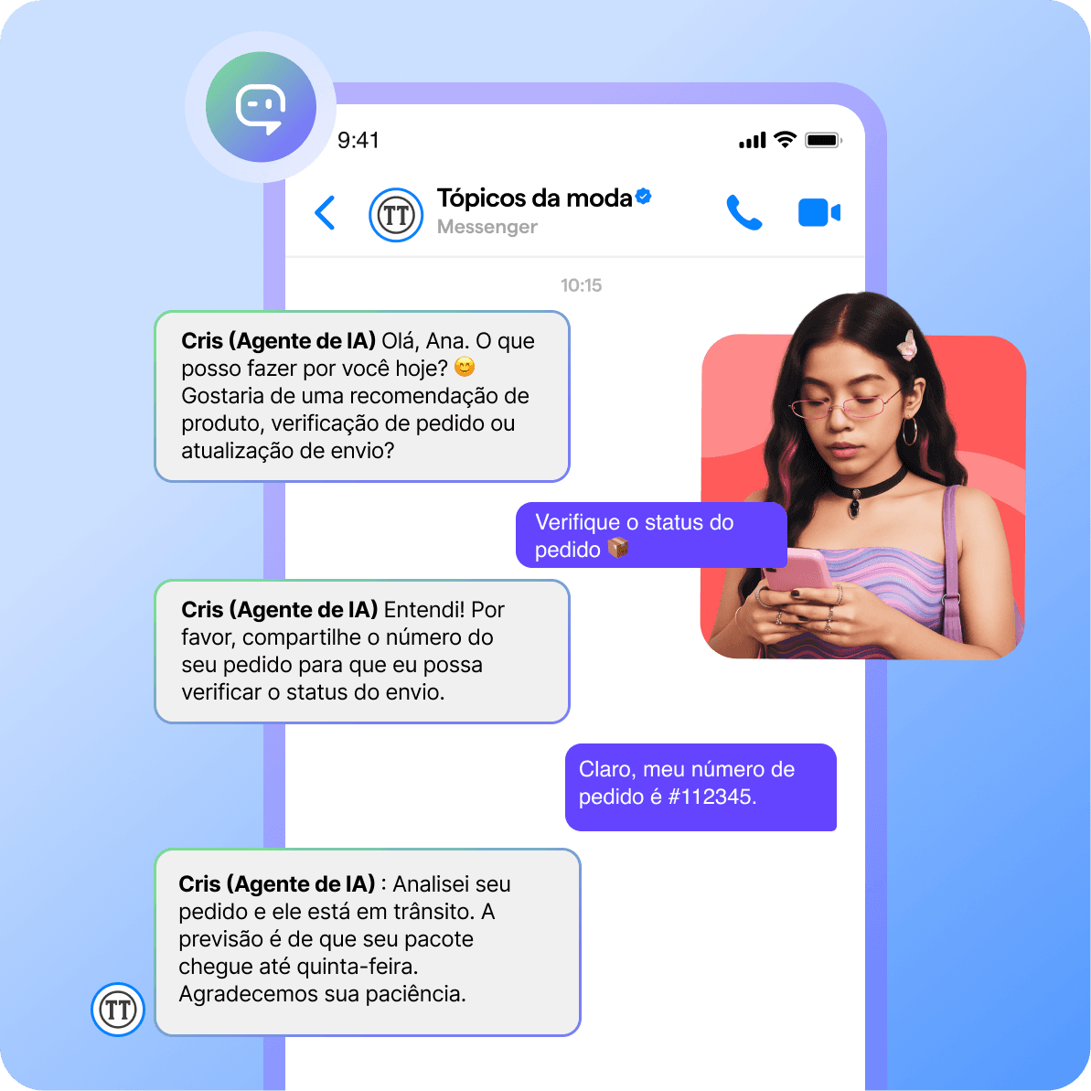 PTBR Messeger mensagem automatica